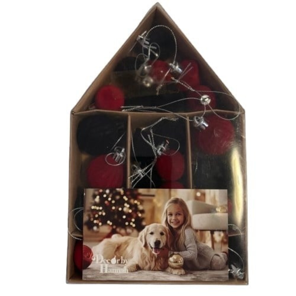 NEW Decor By Hannah Mini Velvet 24ct Valentines Christmas Tree Balls